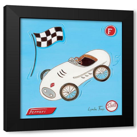 Grand prix I Black Modern Wood Framed Art Print by Fays, Lynda