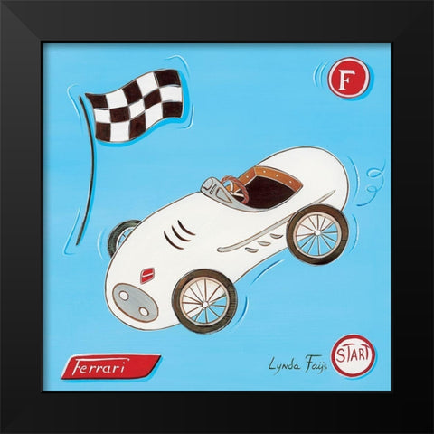 Grand prix I Black Modern Wood Framed Art Print by Fays, Lynda