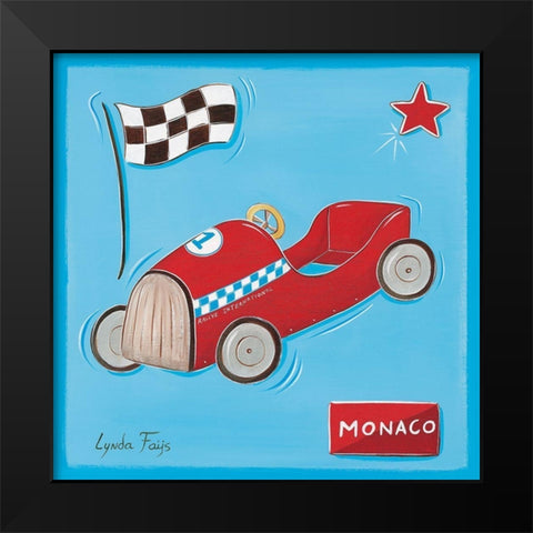 Grand prix II Black Modern Wood Framed Art Print by Fays, Lynda