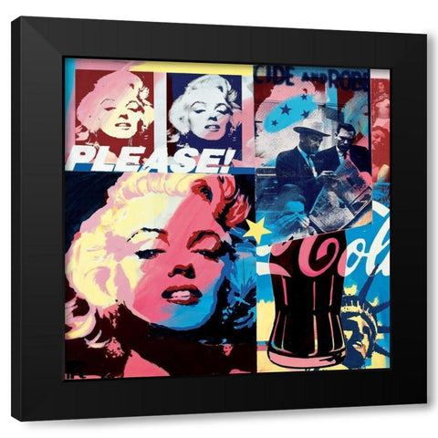 Please Black Modern Wood Framed Art Print by Raynal, Paul