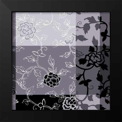 Camelias noirs I Black Modern Wood Framed Art Print by Desire, Magalie