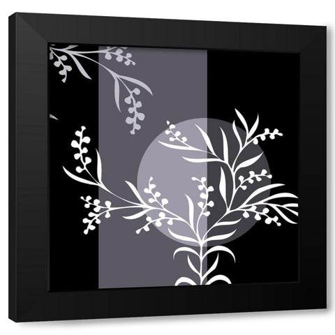 Crepuscule floral I Black Modern Wood Framed Art Print by Desire, Magalie
