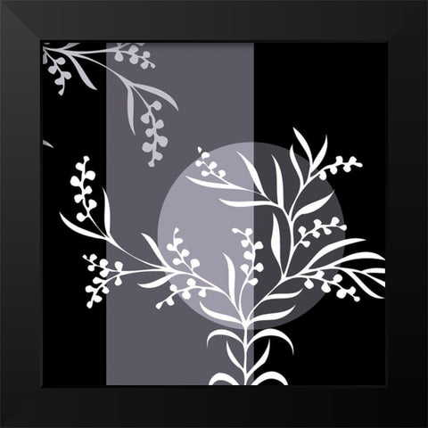 Crepuscule floral I Black Modern Wood Framed Art Print by Desire, Magalie