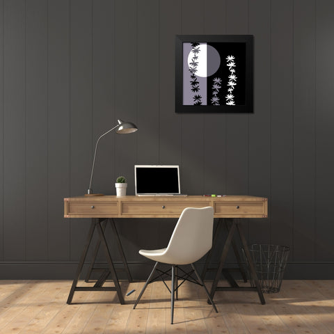 Crepuscule floral II Black Modern Wood Framed Art Print by Desire, Magalie