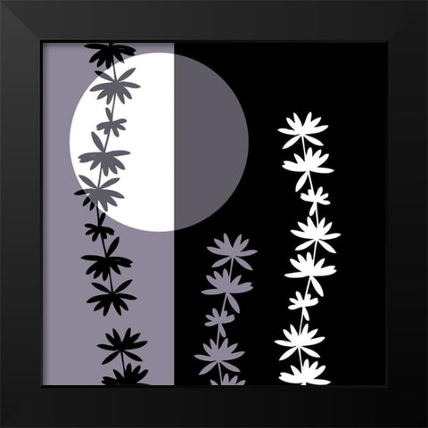 Crepuscule floral II Black Modern Wood Framed Art Print by Desire, Magalie