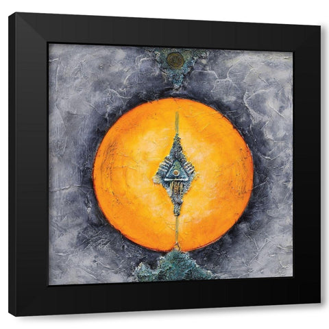 Voie du triangle Black Modern Wood Framed Art Print by Arthure