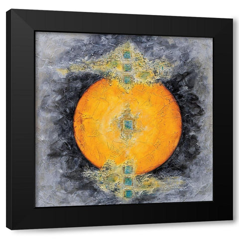 Vers le centre Black Modern Wood Framed Art Print with Double Matting by Arthure