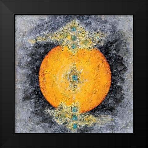 Vers le centre Black Modern Wood Framed Art Print by Arthure