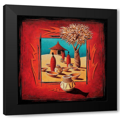 Larbre sacre Black Modern Wood Framed Art Print with Double Matting by Moga