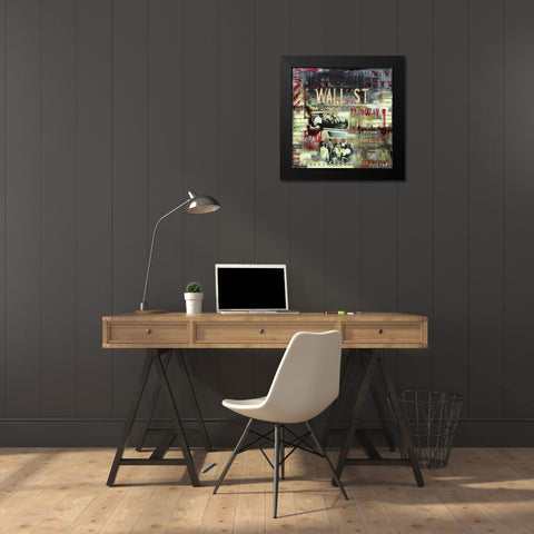Wall St Station Black Modern Wood Framed Art Print by Gachaga, Vincent