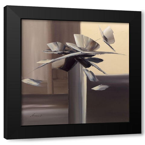 Purete Black Modern Wood Framed Art Print by Tramoni, Oliver