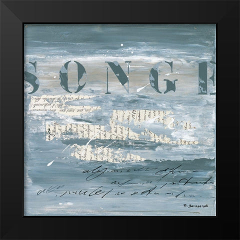 Songe Black Modern Wood Framed Art Print by Boissonot, Michelle
