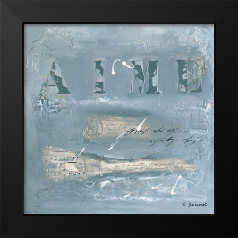 Aime Black Modern Wood Framed Art Print by Boissonot, Michelle