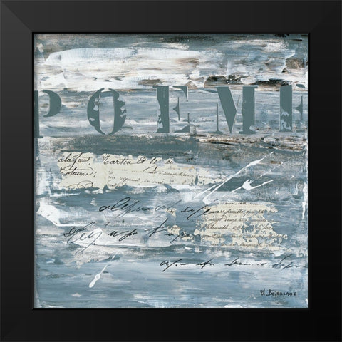 Poeme Black Modern Wood Framed Art Print by Boissonot, Michelle