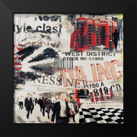 London West District Black Modern Wood Framed Art Print by Gachaga, Vincent