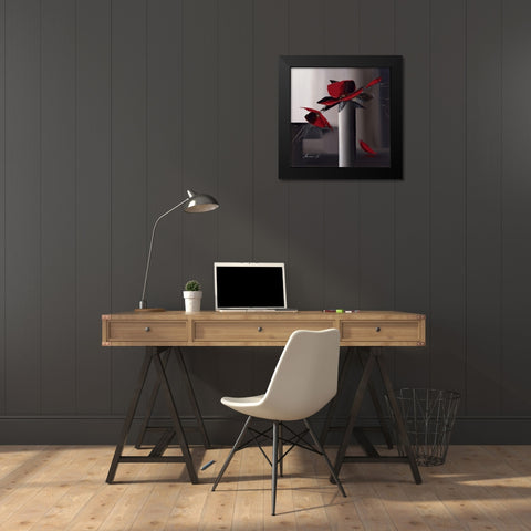 Geometrie florale II Black Modern Wood Framed Art Print by Tramoni, Oliver