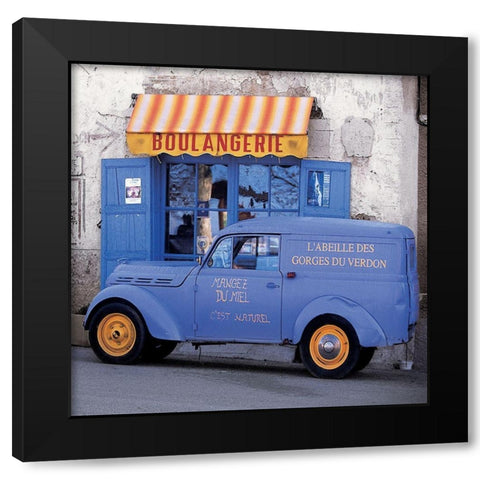 La Juva 4 bleue Black Modern Wood Framed Art Print by Lautier, Julien