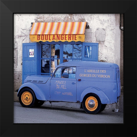 La Juva 4 bleue Black Modern Wood Framed Art Print by Lautier, Julien