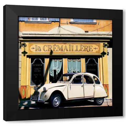 La 2 CV de la Cremaillere Black Modern Wood Framed Art Print by Lautier, Julien