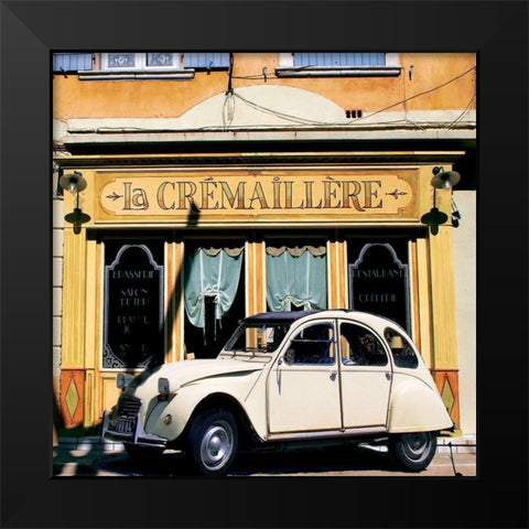 La 2 CV de la Cremaillere Black Modern Wood Framed Art Print by Lautier, Julien