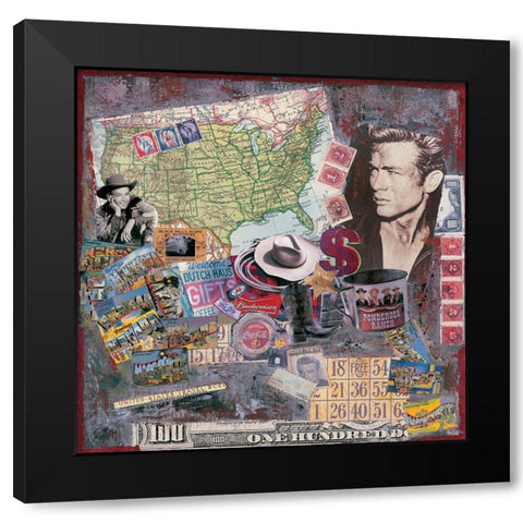 Ponderosa ranch Black Modern Wood Framed Art Print with Double Matting by Sigrid, M.