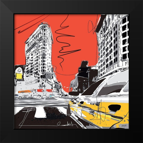 New york II Black Modern Wood Framed Art Print by Tandem