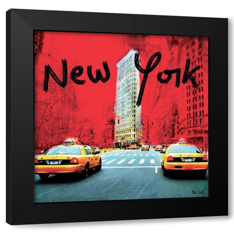 Flatiron Black Modern Wood Framed Art Print by Thalie