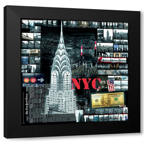 Melting pot Black Modern Wood Framed Art Print by Thalie