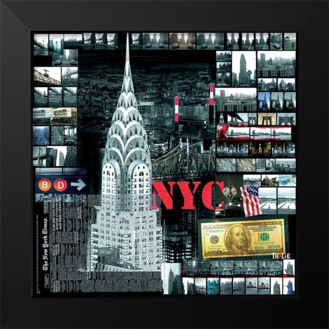 Melting pot Black Modern Wood Framed Art Print by Thalie