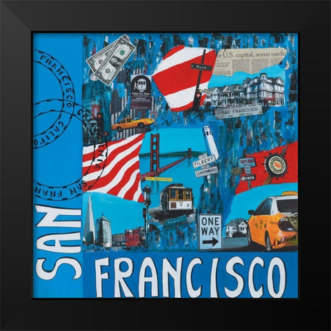 San Francisco Black Modern Wood Framed Art Print by Wozniak, Sophie