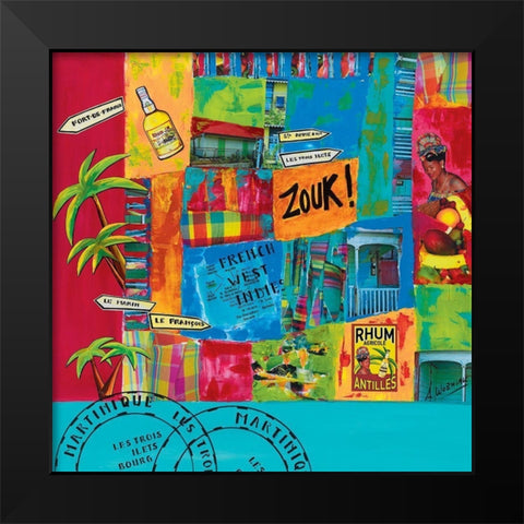 Zouc Black Modern Wood Framed Art Print by Wozniak, Sophie