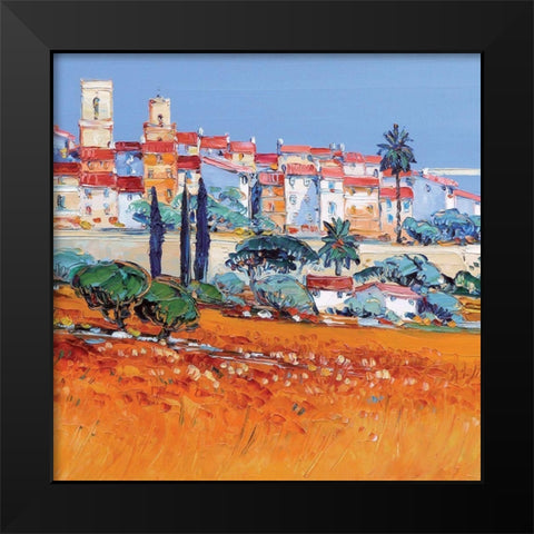 St. Paul de Vence Black Modern Wood Framed Art Print by Corbiere