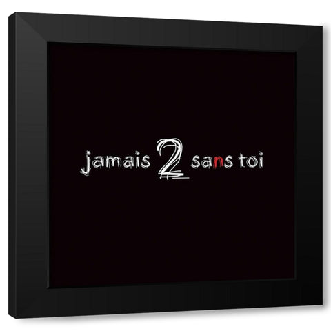 Jamais 2 Black Modern Wood Framed Art Print with Double Matting by Cilpa, Audrey and Fabrice