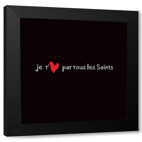 Par tous Black Modern Wood Framed Art Print by Cilpa, Audrey and Fabrice