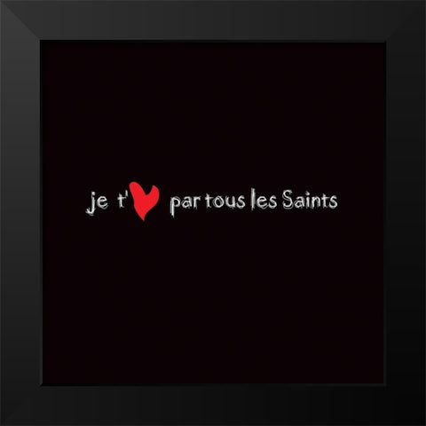 Par tous Black Modern Wood Framed Art Print by Cilpa, Audrey and Fabrice