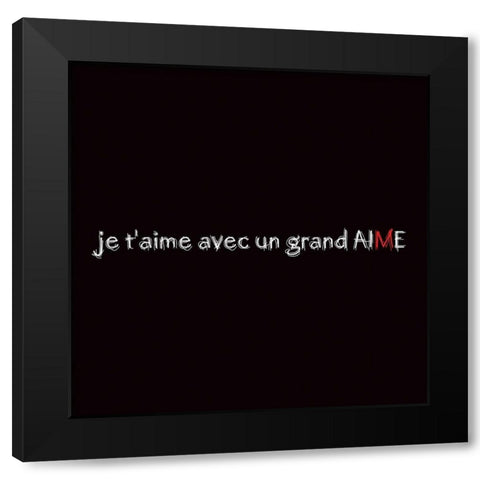 Un grand M Black Modern Wood Framed Art Print with Double Matting by Cilpa, Audrey and Fabrice