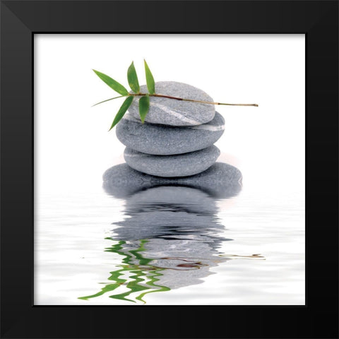 Aqua IV Black Modern Wood Framed Art Print by BRAUN Studio