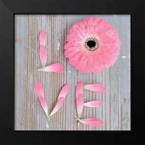 Love Black Modern Wood Framed Art Print by BRAUN Studio