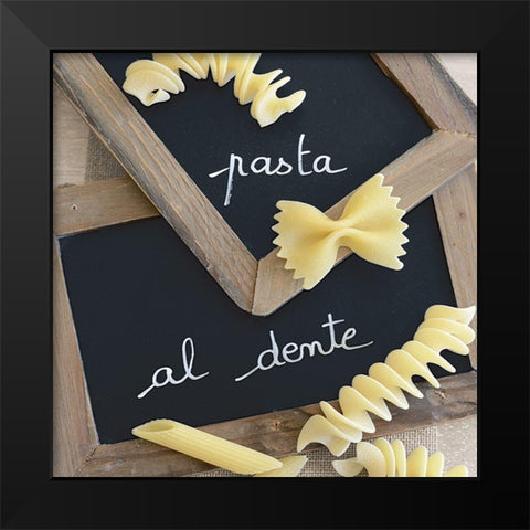 Pasta Al Dente II Black Modern Wood Framed Art Print by Chatelain, Sonia