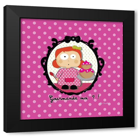 Gourmande Black Modern Wood Framed Art Print by Fifi, Bastille