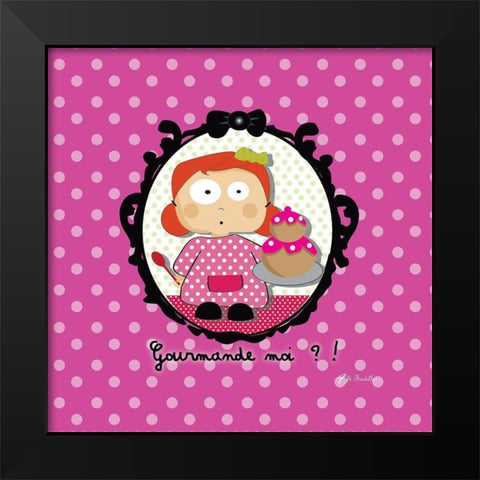 Gourmande Black Modern Wood Framed Art Print by Fifi, Bastille