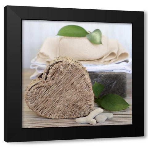 CÅ“ur de Spa Black Modern Wood Framed Art Print by Chatelain, Sonia