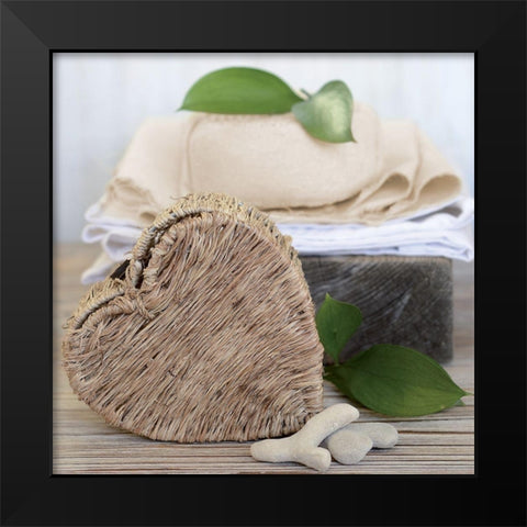 CÅ“ur de Spa Black Modern Wood Framed Art Print by Chatelain, Sonia