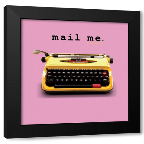 Mailme Black Modern Wood Framed Art Print by BRAUN Studio