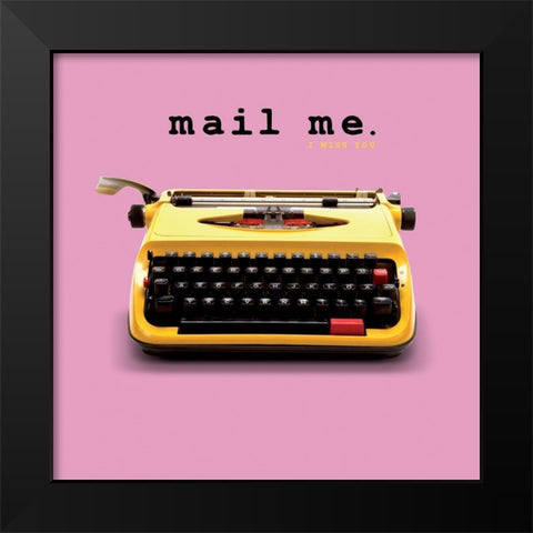 Mailme Black Modern Wood Framed Art Print by BRAUN Studio