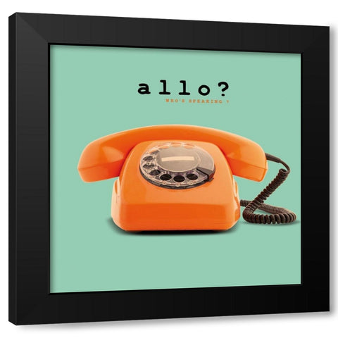 Allo ? Black Modern Wood Framed Art Print with Double Matting by BRAUN Studio