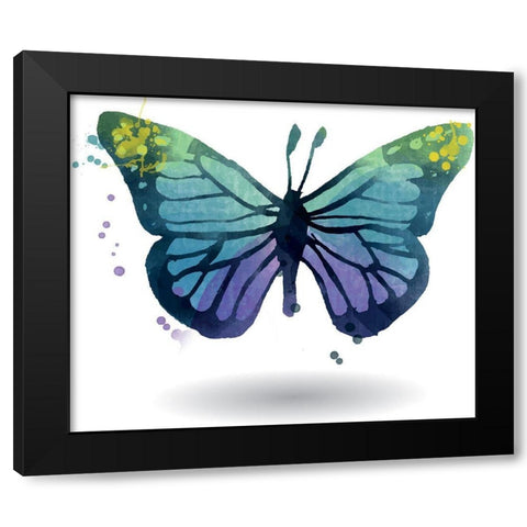 Aquarelle 6 Black Modern Wood Framed Art Print by Braun Studio