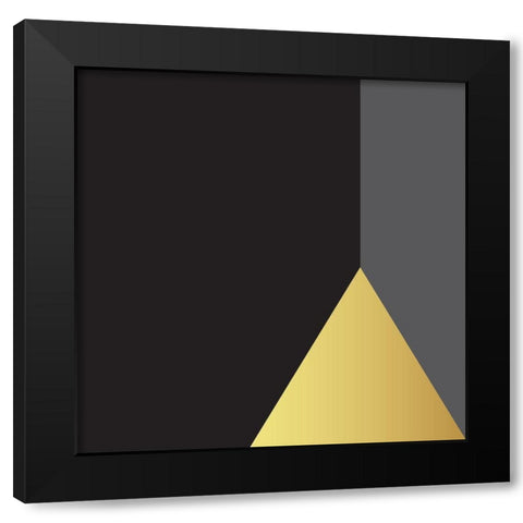 Triangle dore Black Modern Wood Framed Art Print by Braun Studio