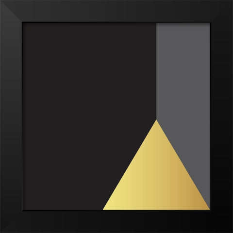 Triangle dore Black Modern Wood Framed Art Print by Braun Studio