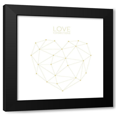 Love Connections Black Modern Wood Framed Art Print with Double Matting by Braun Studio